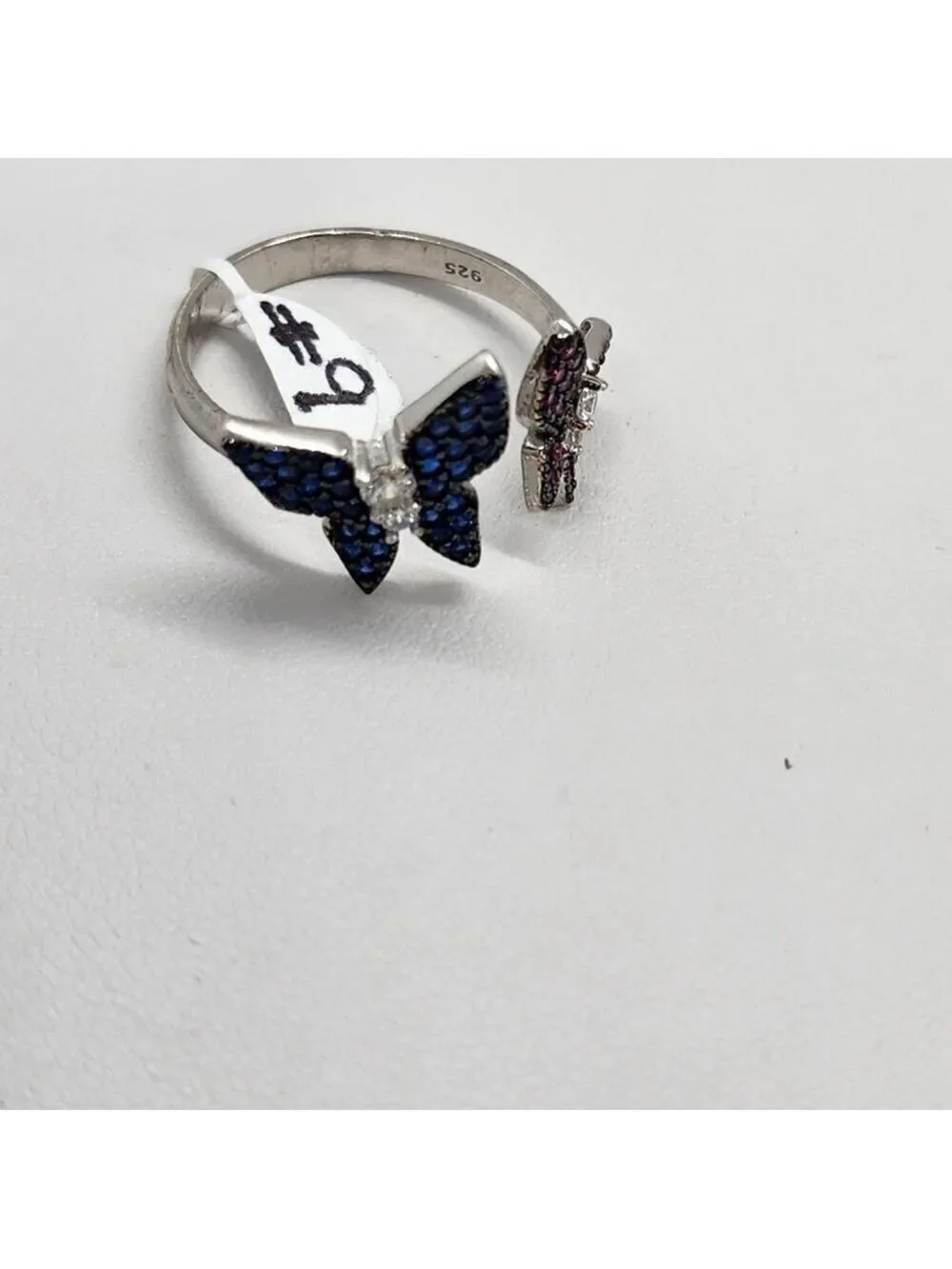 Brand New Sterling Silver 925 Double Butterfly Ring